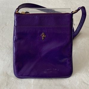 Patent leather Purple Crossbody Purse w/ Gold Hardware Cole Haan EUC